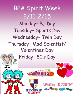 BPA 2018-2019 February Spirit Week